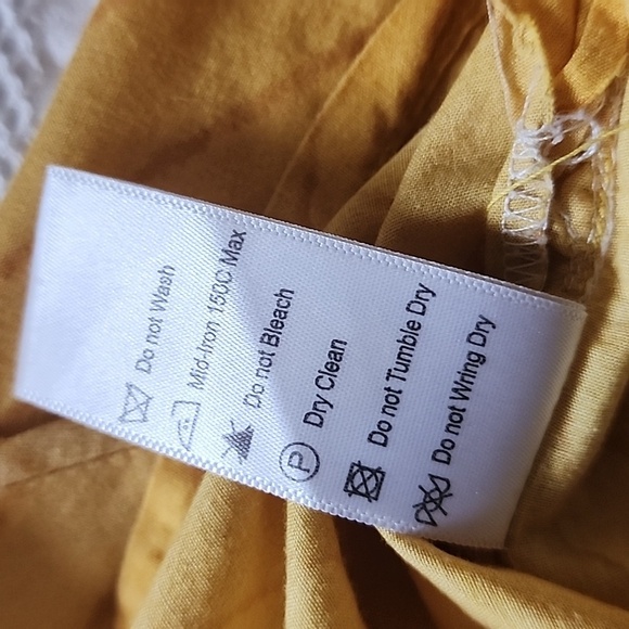 Sana Safinaz Ethnic Khaadi Kurta Kameez Tunic Yellow Floral Embroidered Size M - Picture 15 of 15